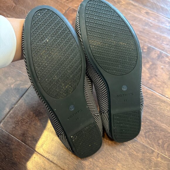 Rothy's The Loafer black and grey herringbone knit - Picture 4 of 4